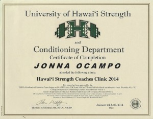 hawaii strength coaches clinic 2014