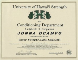 hawaii strength coaches clinic 2014